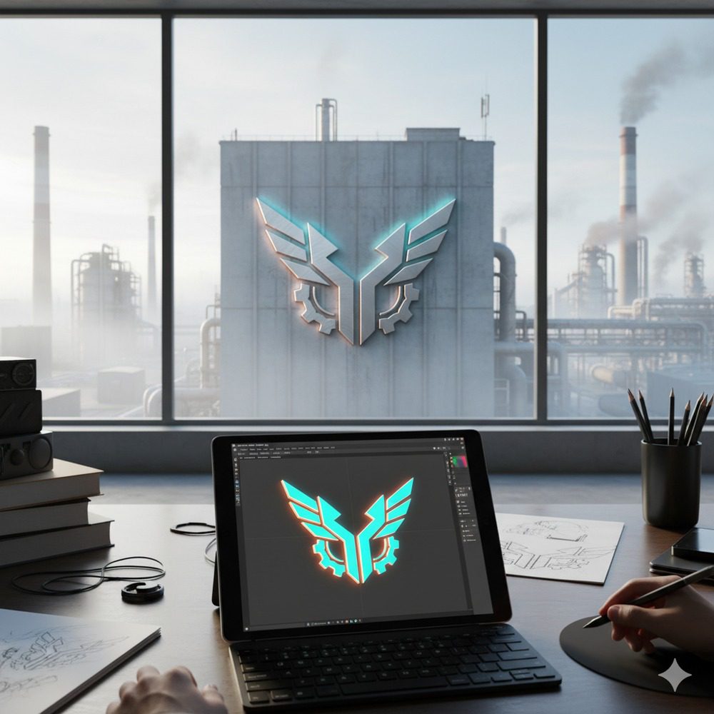 طرحی که لمس میشود؛ تبدیل لوگوی دیجیتال به لوگوی بتنی با صنعت مجد 1 پل میان هنر طراحی و اجرای صنعتی لوگوی بتنی