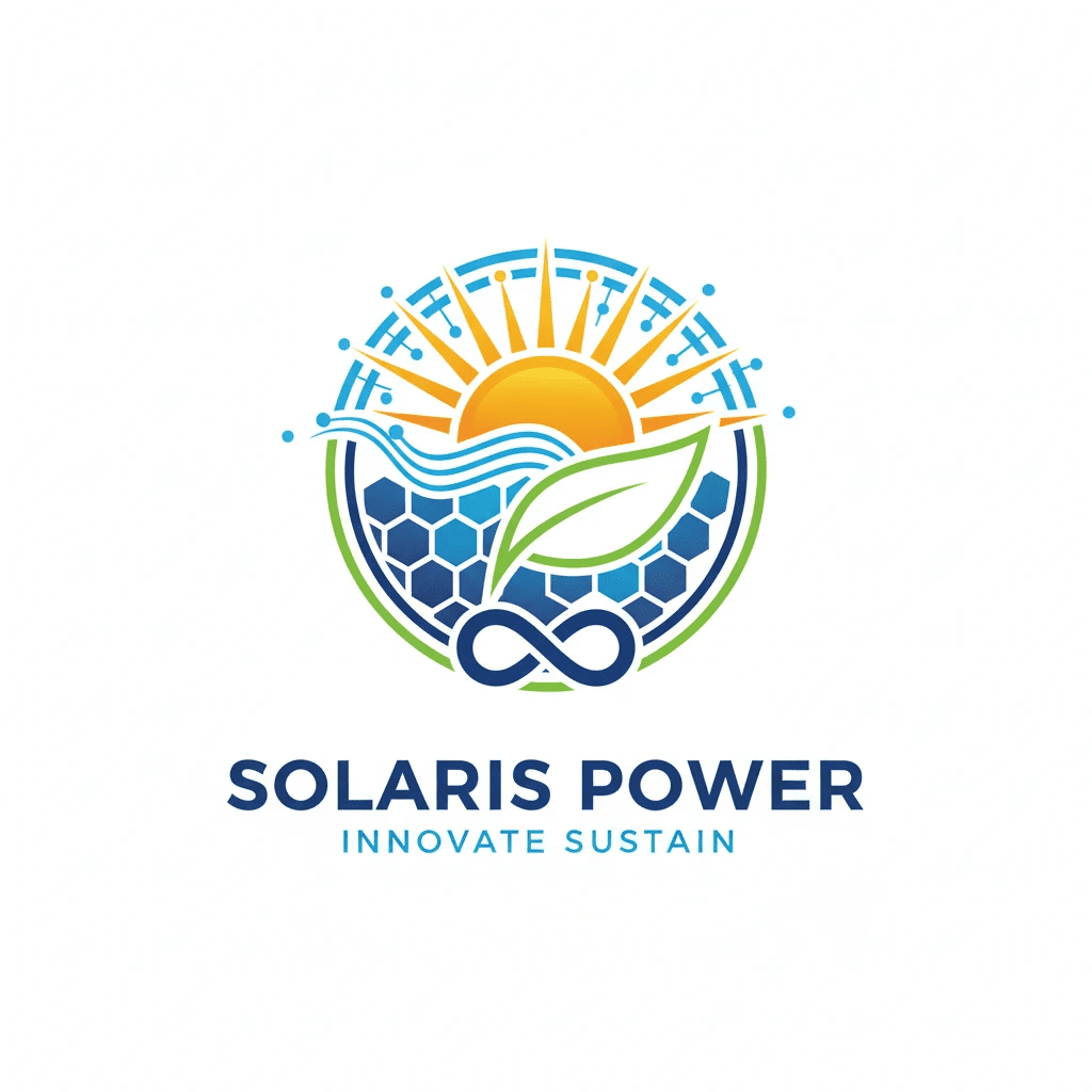 راهنمای جامع طراحی لوگو برای شرکت پنل خورشیدی: از ایده تا اجرا 1 طراحی لوگو پنل خورشیدی